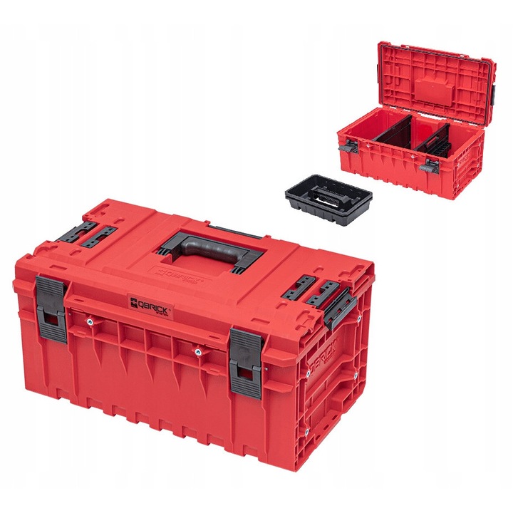 Qbrick System ONE 350 2.0 Vario szerszámosláda, 38 liter, IP66, piros