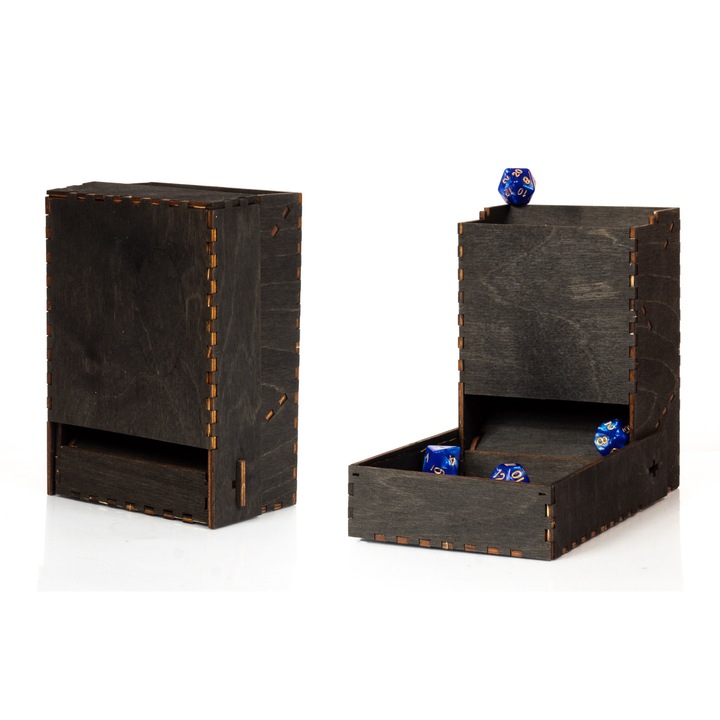 Fadobó torony, 15x11x18.5cm, egyszerű összeszerelés, fekete, összeszerelő készlet