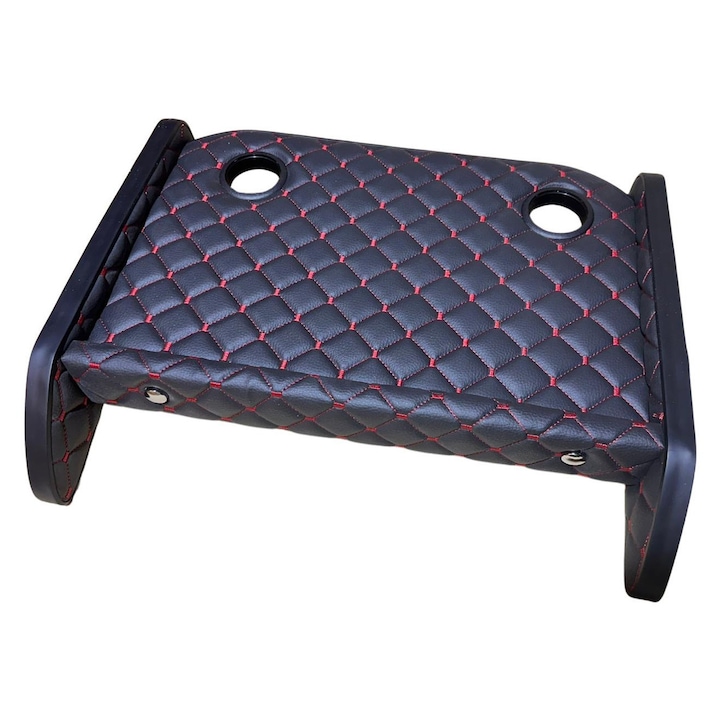 Masa de bord Fiat Ducato/Jumper/Boxer negru cu cusatura rosie suport pahare
