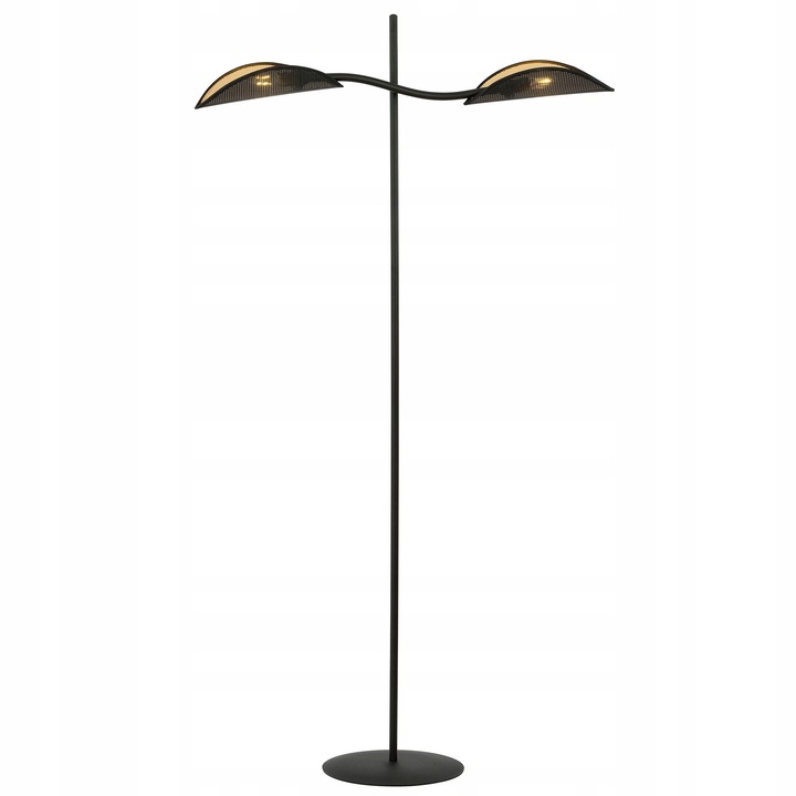 Lampa de podea Emibig LOTUS 2, 150x69cm, negru-aurie, design loft
