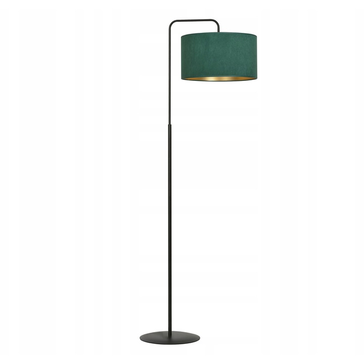 Lampa de podea Emibig HILDE, verde catifea, interior auriu, 150x50cm