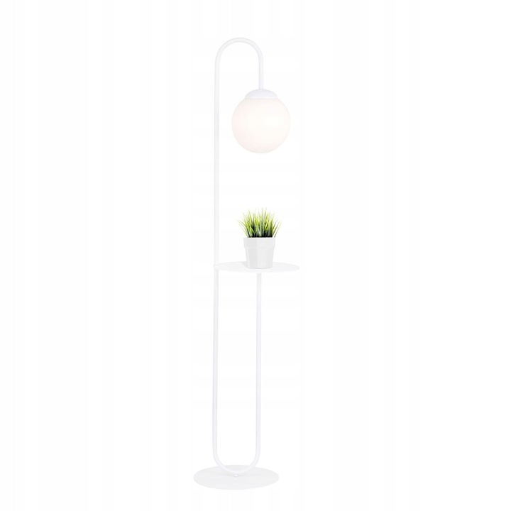 Lampa de podea Emibig NICEA, alb, stil scandinav, cu polita, 150x30cm