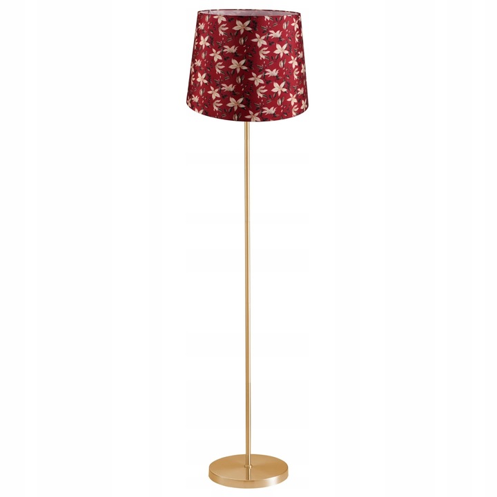 Lampa de podea Goldlux SCARLET aurie, 140cm, abajur conic 35cm