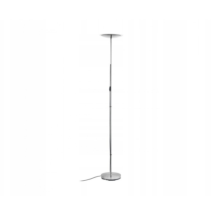 Lampa de podea EGLO, 180cm, nichel mat, LED 18W, abajur alb