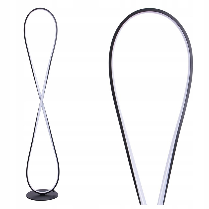 Lampa Podea LED INFINITO Goldlux 32W 3800lm 4000K Negru, 120cm