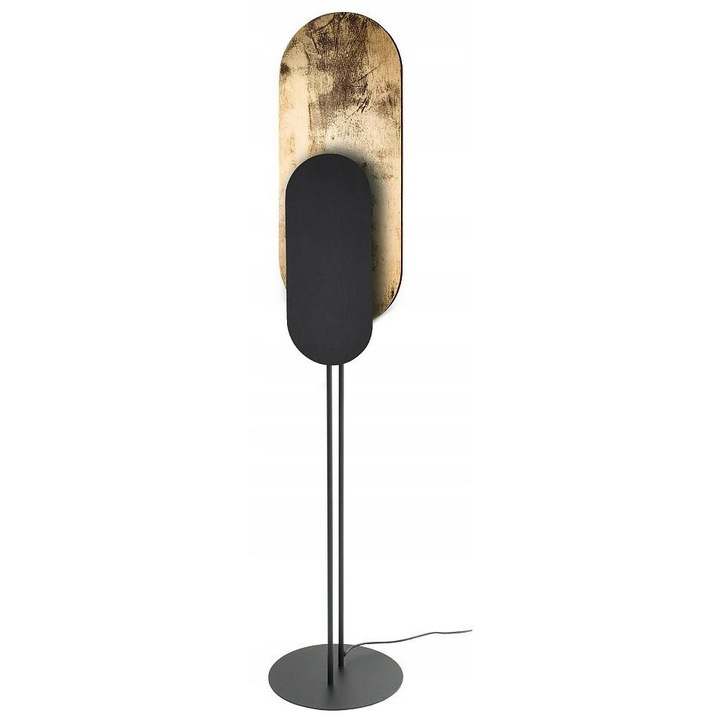 Lampa de Podea Nowodvorski WHEEL Neagră/Aurie 2xGX53 163cm