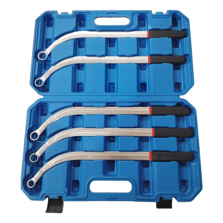 Trusă chei inelare Nectools 5 piese, 12 colțuri, 13x19mm