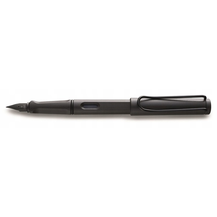 Stilou Lamy Safari, negru mat, varf EF, plastic ABS, design ergonomic