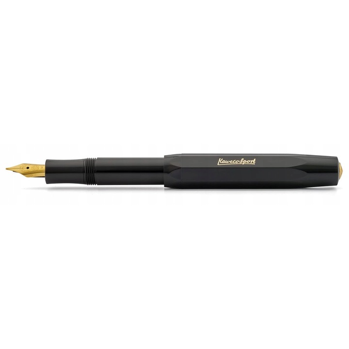 Kaweco Classic Sport töltőtoll, fekete, finom hegy, 10.5x13cm