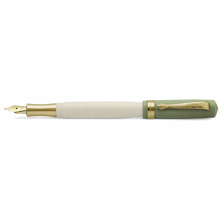 Kaweco Student 60's Swing töltőtoll, zöld/krém, F hegy, akril, elegáns csomagolás
