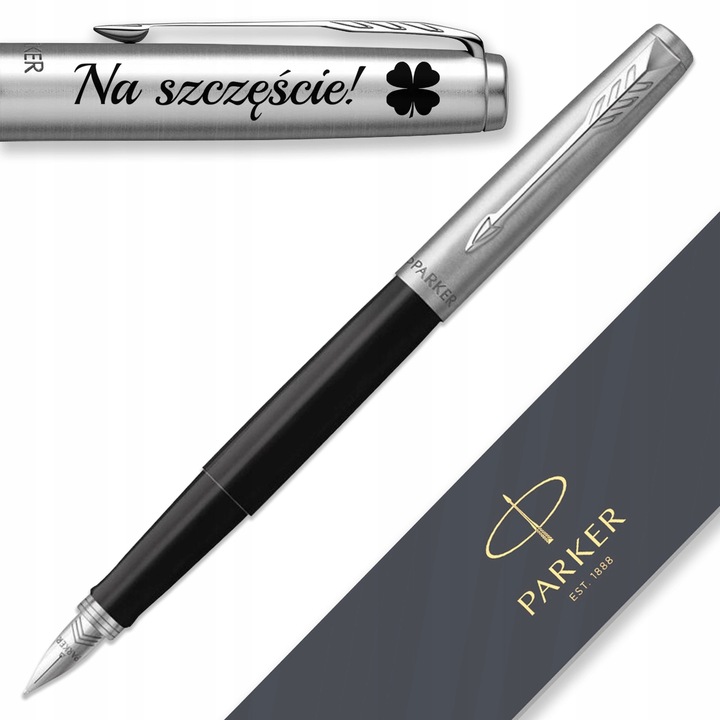 Parker Jotter 60 Black töltőtoll, rozsdamentes acél, elegáns ajándék, komplett készlet kiegészítőkkel