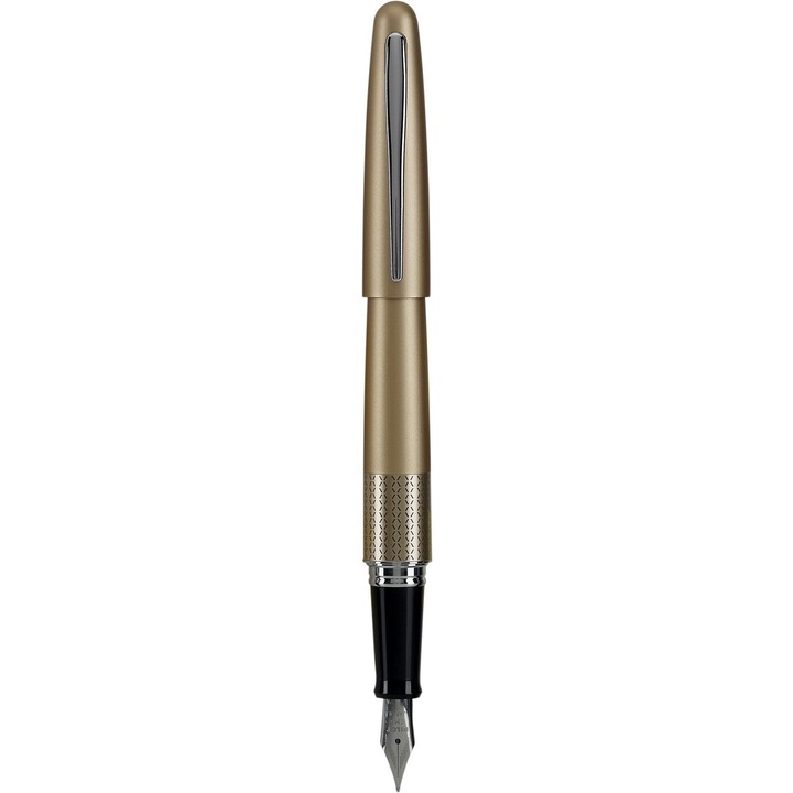 Stilou Pilot MR, design elegant, penita M, culoare aurie, forma subtire