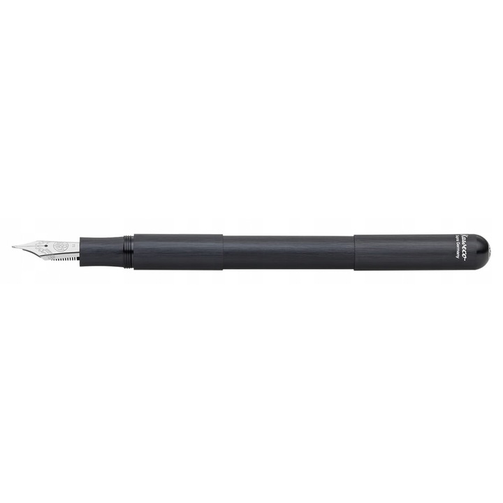 Kaweco Supra Black F töltőtoll, eloxált alumínium, rozsdamentes acél tollhegy, alumínium doboz