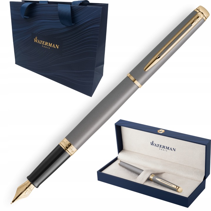 Stilou Waterman Hemisphere, gri piatră, vârf fin, cadou elegant