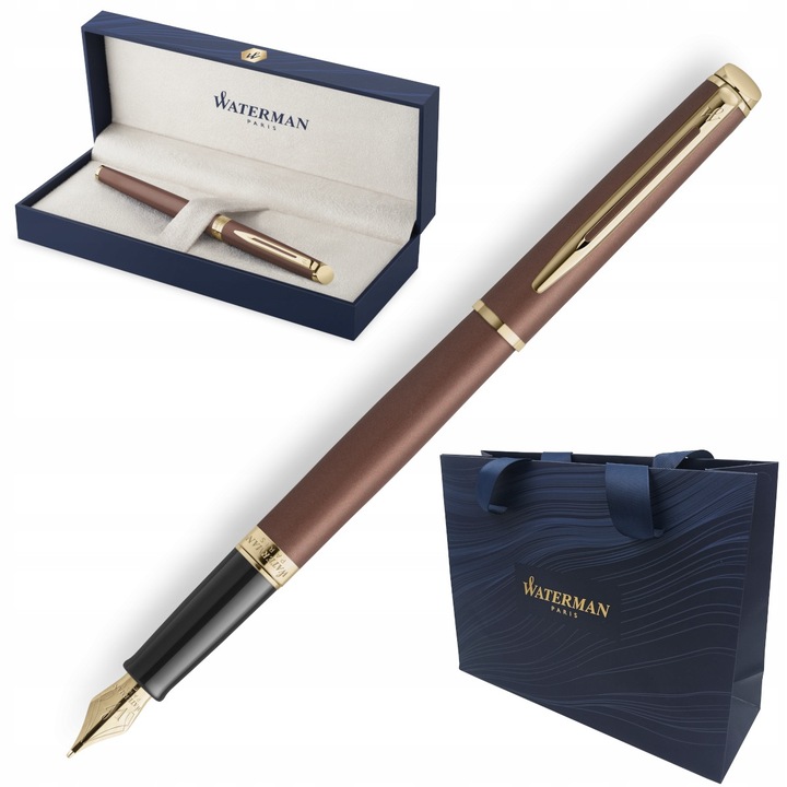 Toll Waterman Hemisphere Copper Red GT, Copper Red kivitel arany díszítéssel, finom acélhegy, kézzel készítve Franciaországban