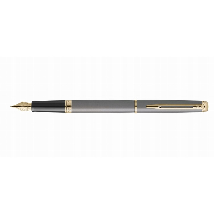 Waterman Hemisphere Stone Grey GT M töltőtoll, kő szürke, arany részletek, rozsdamentes acél hegy