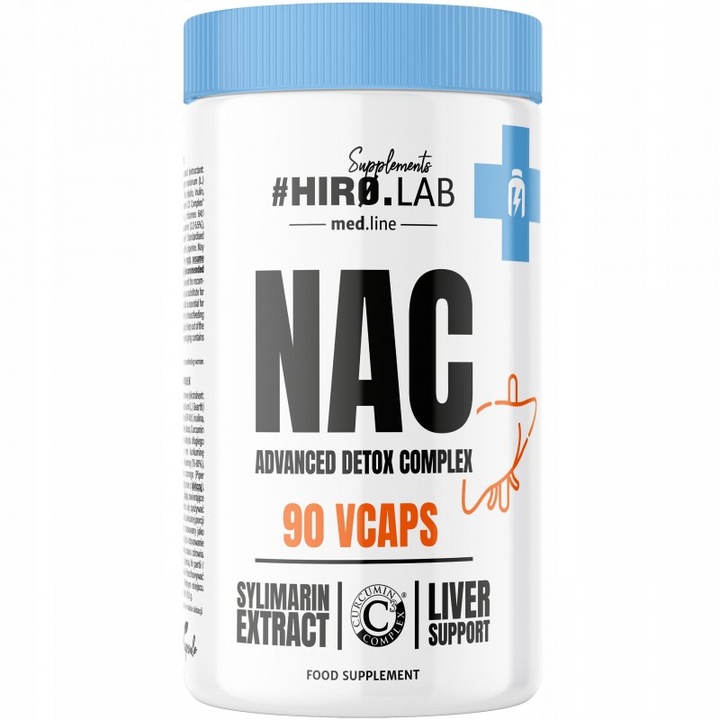 NAC Complex Avansat de Detoxifiere, HIRO.LAB, 995 mg, 90 capsule
