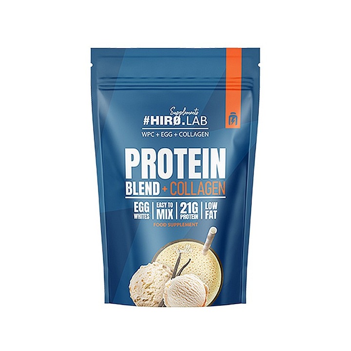 Protein Blend + Collagen pulbere 750 grame - Vanilie, Hiro.Lab