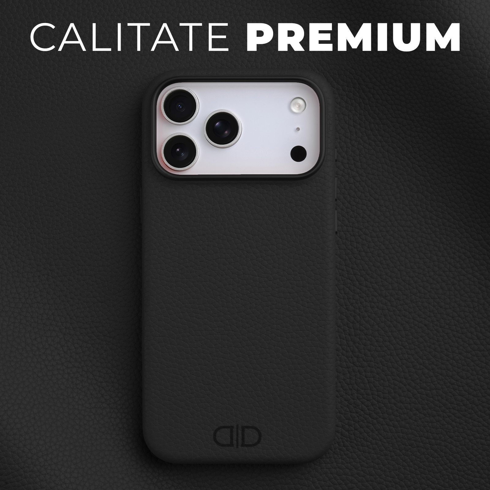 Husa pentru Apple iPhone 17 Pro Daden Luxury din piele naturala, Magsafe, Protectie Action Button, Calitate Premium, Handmade, Negru