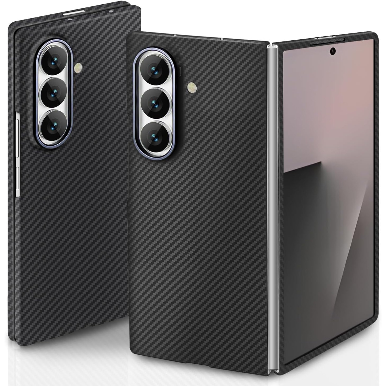 Husa pentru Samsung Z Fold 7 din fibra de aramida/kevlar Daden®, Magsafe intergrat, Protectie Antisoc, Camera Ultra Safe, Negru