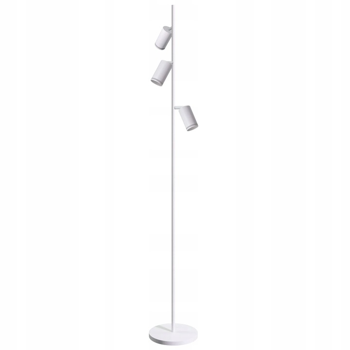 Lampa de podea Goldlux PARIS, 3x GU10, Alb, 160cm, inel acrilic detasabil