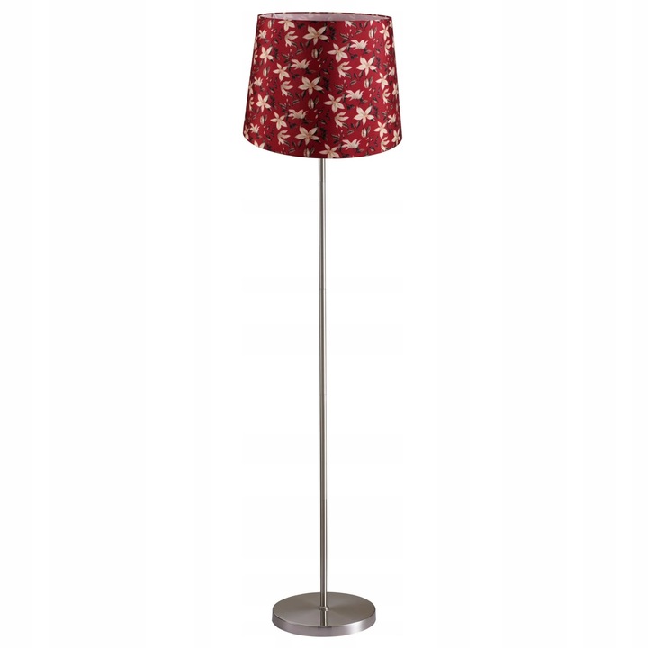 Lampadar Goldlux SCARLET, nichel, abajur conic 35cm, 140cm înălțime, E27, IP20
