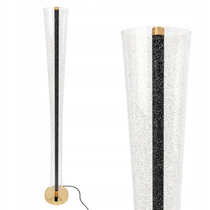 Lampă de podea Toolight, LHJ073-F, 12W, negru și auriu, 125x18cm