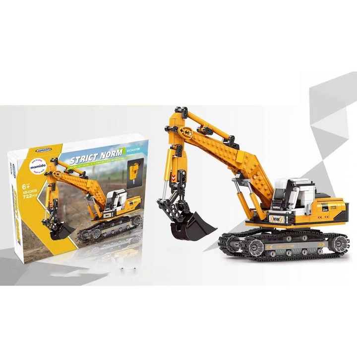 Mamido Комплект строителен багер 722 части 2 в 1