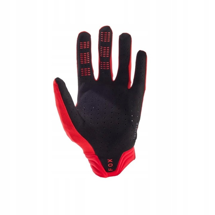 Manusi moto Fox Airline Fluo, rosii, marime XL, material stretch 4-way, palma din piele Clarino
