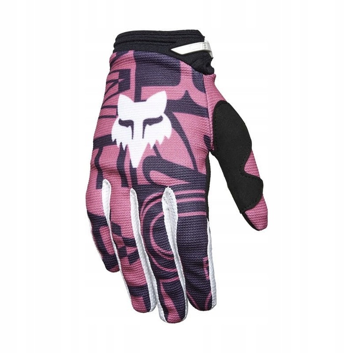Mânuși moto FOX Lady 180 Race Spec Guava, mărime XL, palmă Clarino, culoare gheță
