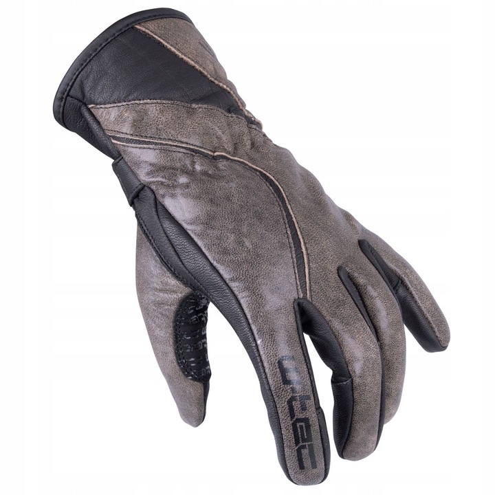 Mânuși moto W-Tec Sheyla, piele naturală, antiderapante, marime L, maro