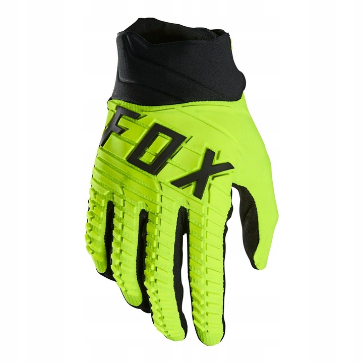 Manusi moto FOX 360, galben, tehnologie TRUFEEL, protectie TPR