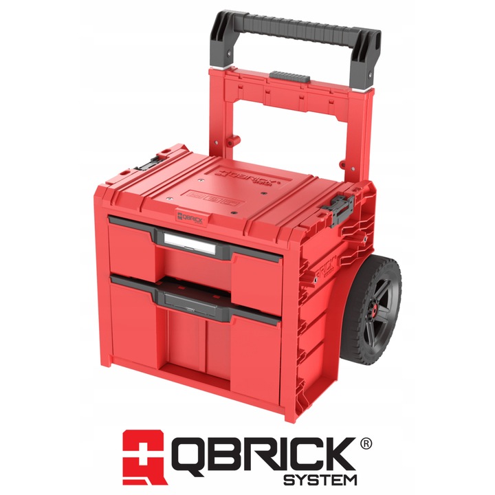 QBRICK SYSTEM PRO 2.0 Gurulós szerszámosláda Fiókos 3 Red Ultra HD