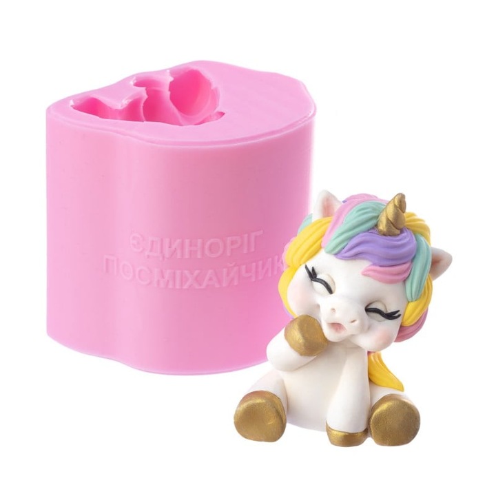 Matrita de Silicon Orehova- Unicorn zambaret, inaltime 8,5 cm