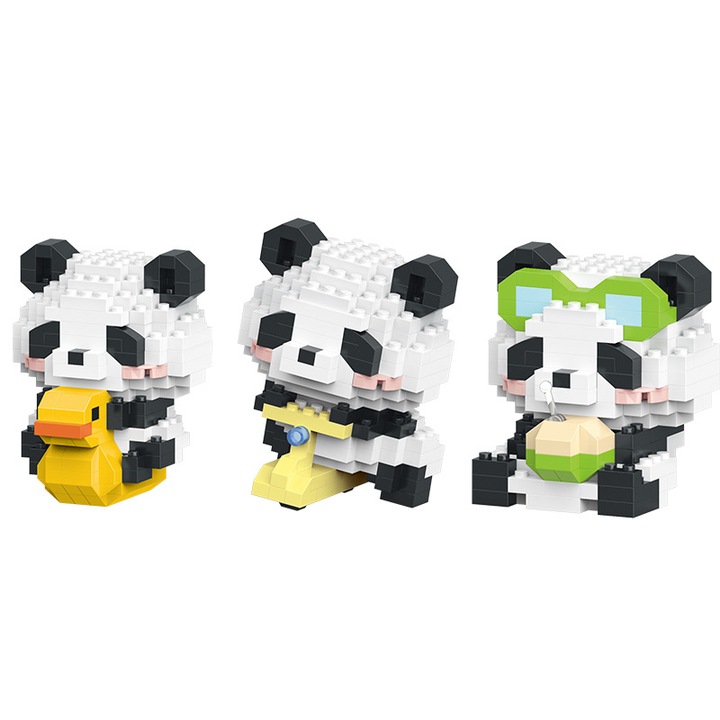 12 napos adventi naptár 2025 gyerekeknek, 3 db-os panda építőkocka készlet, adventi naptár 2025 fiúknak 6 éves kortól, karácsonyi ajándékok lányoknak és fiúknak, parti ajándékok (panda)