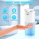 Dozator automat de sapun, Wacorresi®, dozator automat de sapun spuma, Modelul gel，nu ocupa spatiu, igienica, Alb, 400ml, Impermeabila IPX5, 78X198X67mm, are patru niveluri de descarcare lichida, fara contact si mai