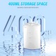 Dozator automat de sapun, Wacorresi®, dozator automat de sapun spuma, Modelul gel，nu ocupa spatiu, igienica, Alb, 400ml, Impermeabila IPX5, 78X198X67mm, are patru niveluri de descarcare lichida, fara contact si mai