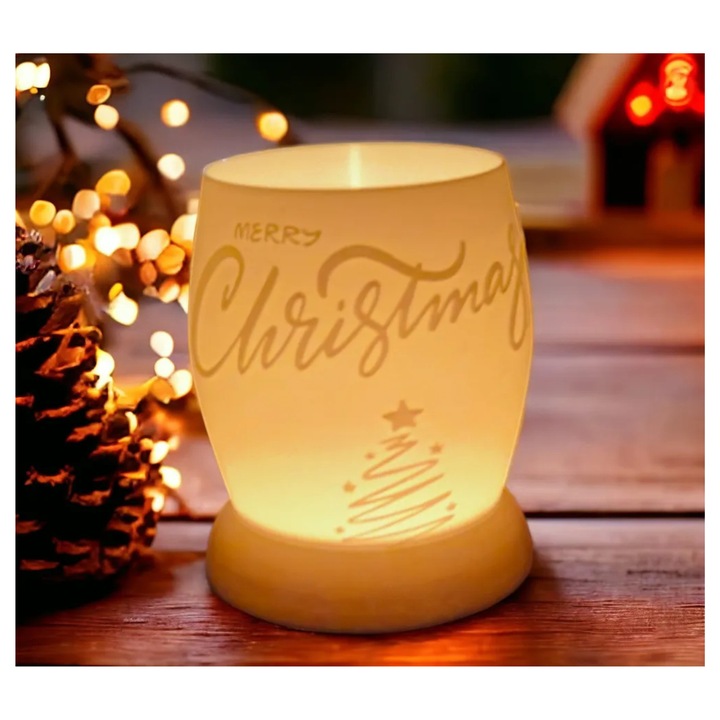 Lampa decorativa 3D "Christmas Light", lampa de masa, lampa de masa, cadou elegant, 13x15 cm