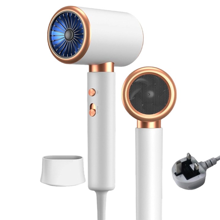 Професионален сешоар, 2000W, йонна технология, бял