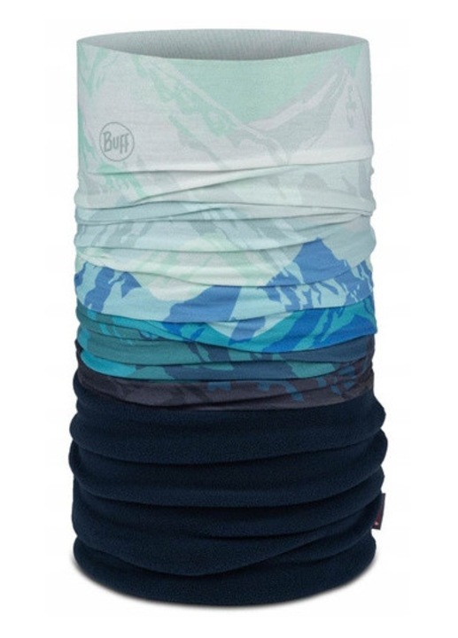 Bandană multifuncțională Buff Polar Neckwear, albastru, material biodegradabil, protecție UPF 50