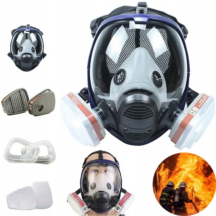 Masca Profesionala Full-Face 6800, Protectie Gaz, Vapori, Particule, Marime Universala, Ergonomica