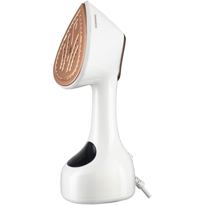 Aparat de calcat vertical cu abur si uscat Daewoo DGS2000WG, 2000W, panou de control cu LED, rezervor apa 300 ml, debit abur 25g/min, alb