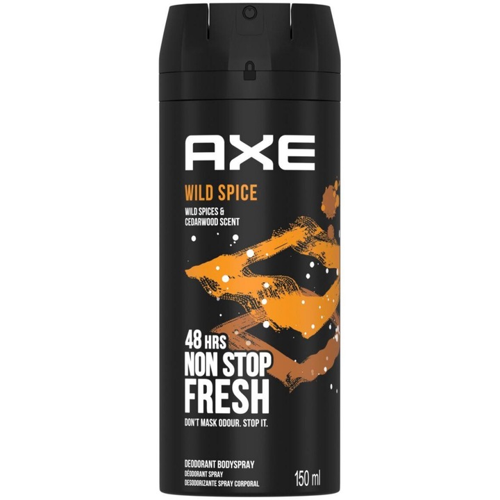 Deodorant Axe Wild Spice Spray, 150 ml, 48h, pentru bărbați