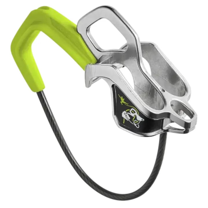 Echipament de asigurare Edelrid Mega Jul II, inox, 75g, pentru corzi 7,8-10mm, gri