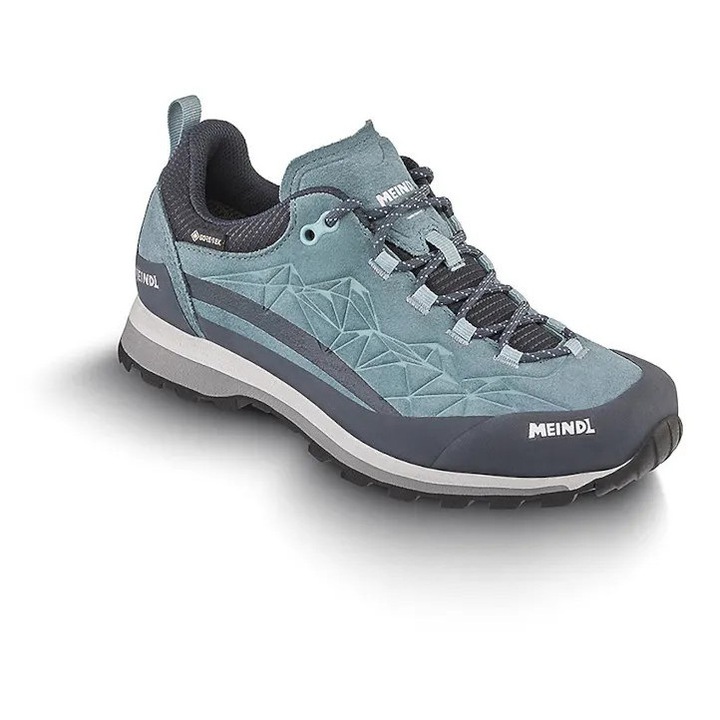 Pantofi sport dama Meindl Literock 3.0, trekking, piele intoarsa, gri/albastru