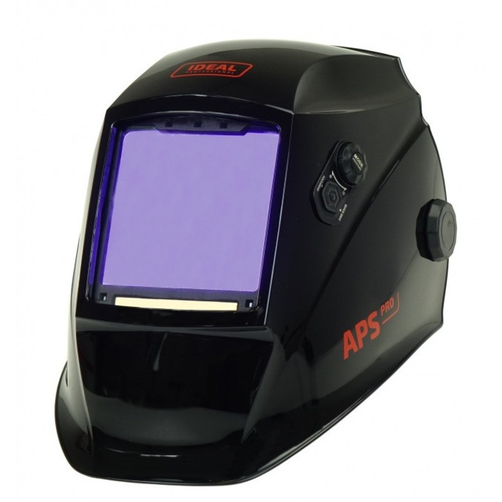 Автоматична заваръчна маска IDEAL APS Pro X99CD, 5 лещи, оптична 1/1/1/1, видимост 104x104mm, ЧЕРНА