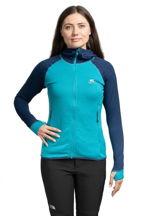 Hanorac dama Mountain Equipment Eclipse, albastru, cu gluga