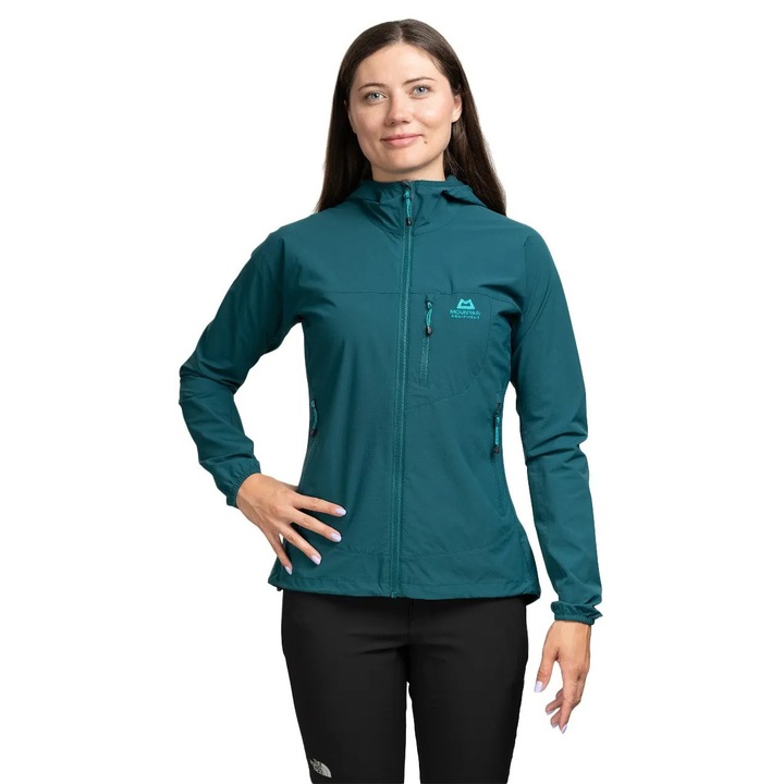 Geaca sport dama Mountain Equipment, cu gluga, verde, S INTL