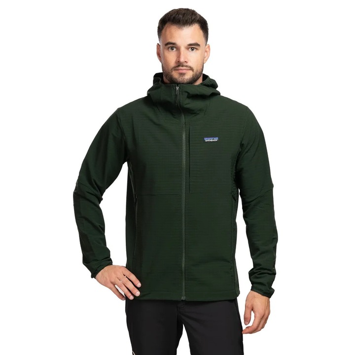 Geaca softshell barbati R1 Techface Hoody Patagonia, verde, M INTL