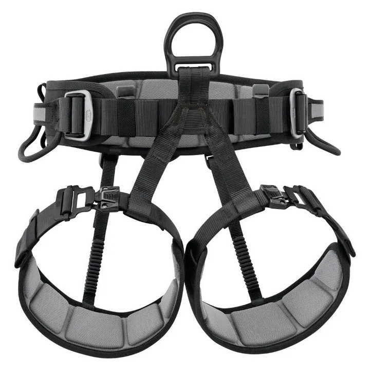 Ham escalada Petzl Falcon, ergonomic, negru, circumferinta taliei 70-93 cm, circumferinta coapsei 47-62 cm